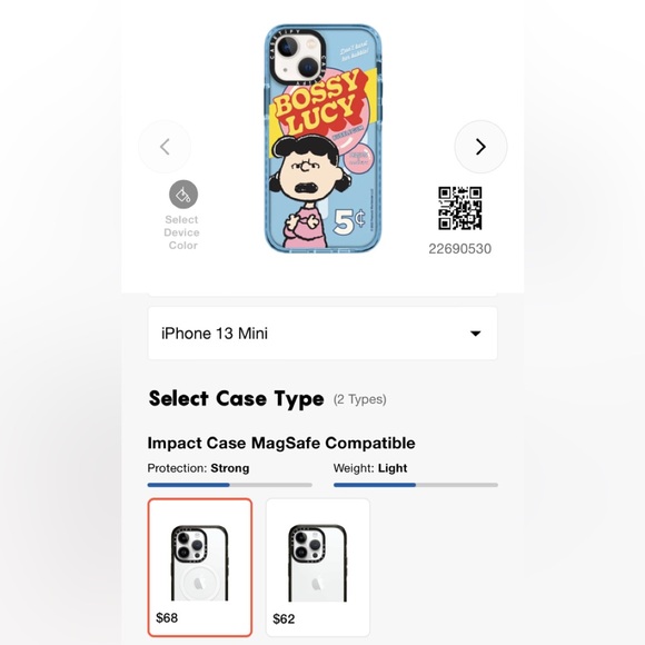 Casetify Peanuts Lucy Case Blue - Picture 2 of 7